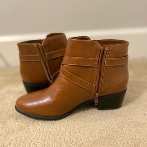 Brown ankle booties